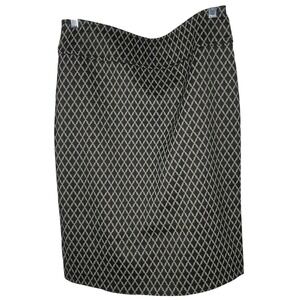 SOHO APPAREL LTD PENCIL SKIRT STRETCH gray white geometic size medium officecorp